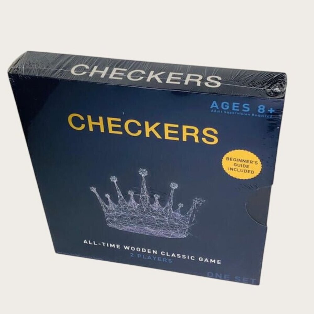 RMS International All-Time Wooden Classic Checkers Game New Sealed